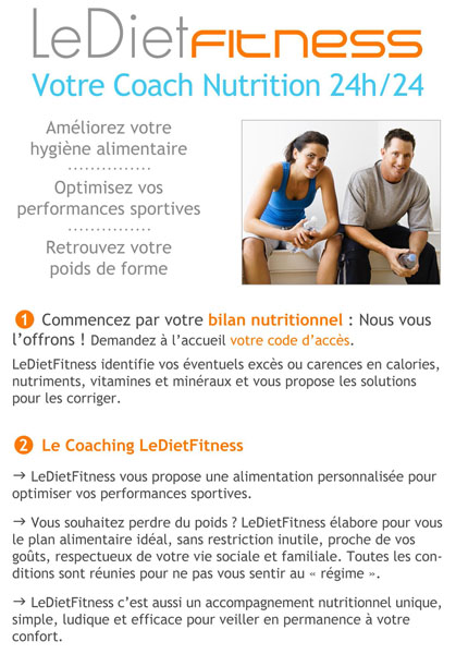 Le Diet Fitness - Votre Coach Nutrition Bilan nutritionnel gratuit