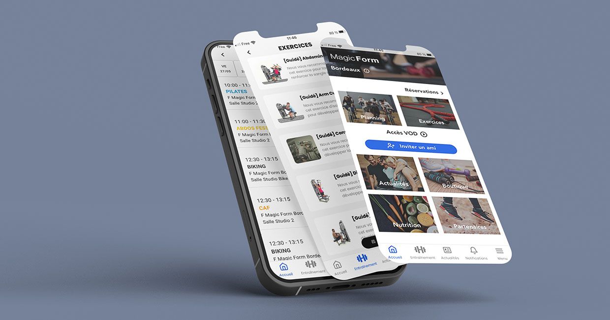 Application smartphone Salle de sport Bordeaux